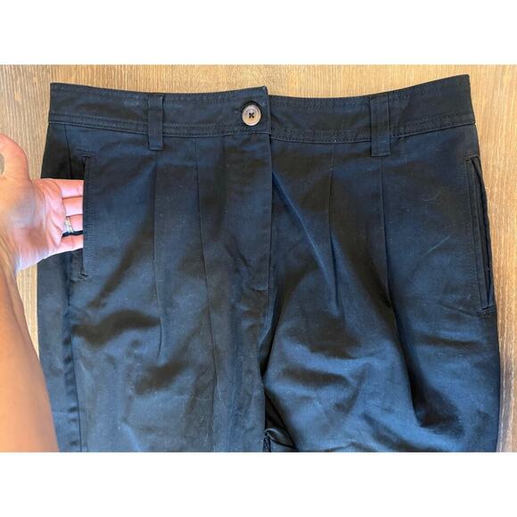 TOPSHOP Black 100% cotton Chino Style Pants Slacks Women's size 12 NEW - Picture 3 of 10